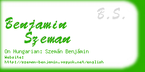 benjamin szeman business card
